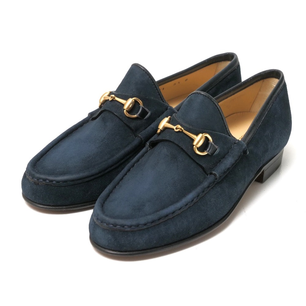 GUCCI グッチ ローファー サイズ5 1/2 B ホースビット スエード ブランド古着【中古】20260514/RA8617
