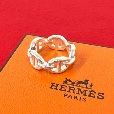 HERMES エルメス アンシェネ PM リング シルバー925 リング・指輪 8号 シルバー
34253