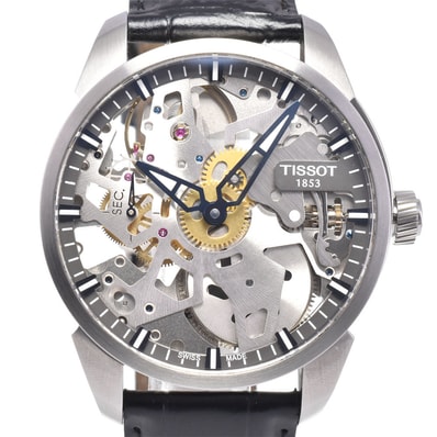 値下 ティソ TISSOT T070.405.16.411.00 T-コンプリカシオン スケレッテ 手巻き メンズ 箱・保証書付き C#146731