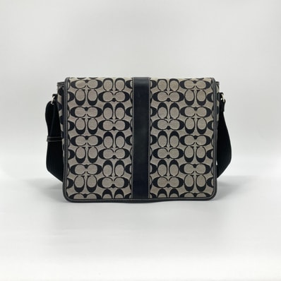 COACH(コーチ) シグネチャー メッセンジャー レザー 5229 ショルダーバッグ ブラック