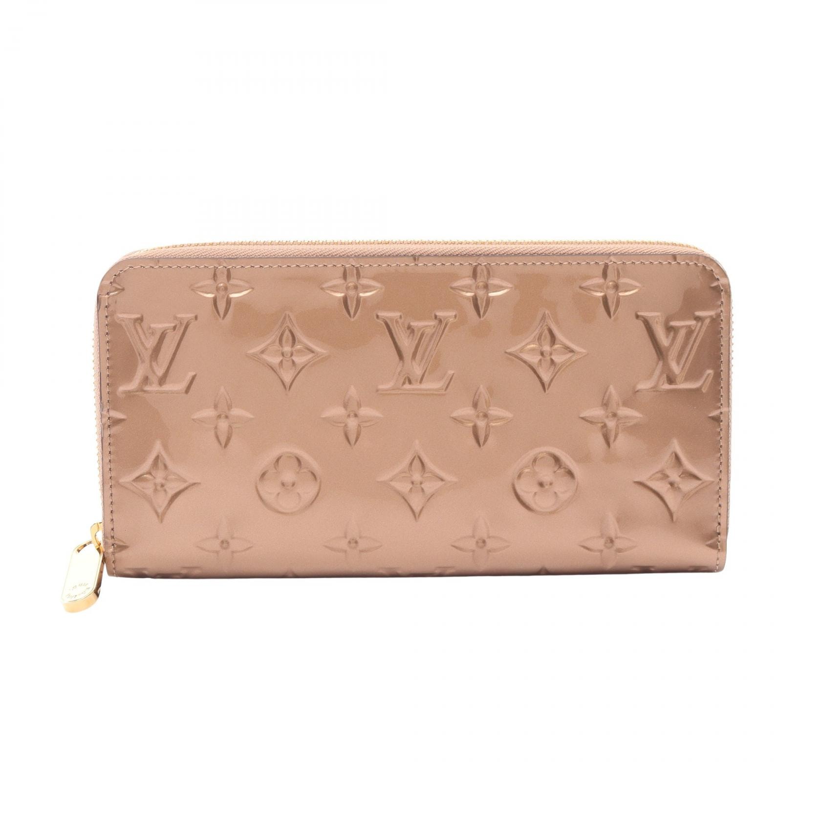 ルイ・ヴィトン LOUIS VUITTON ジッピーウォレット LVスキー ラウンド長財布 財布 PVCコーティングキャンバス モノグラム・ミロワール レディース ゴールド系 コッパー M27046 【中古】