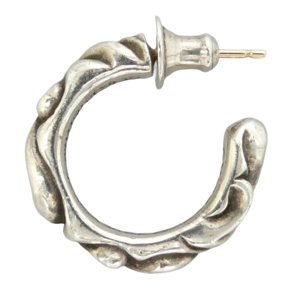 CHROME HEARTS クロムハーツ(原本無) HOOP SCROOL 1 スクロール フープ ピアス シルバー系【中古】