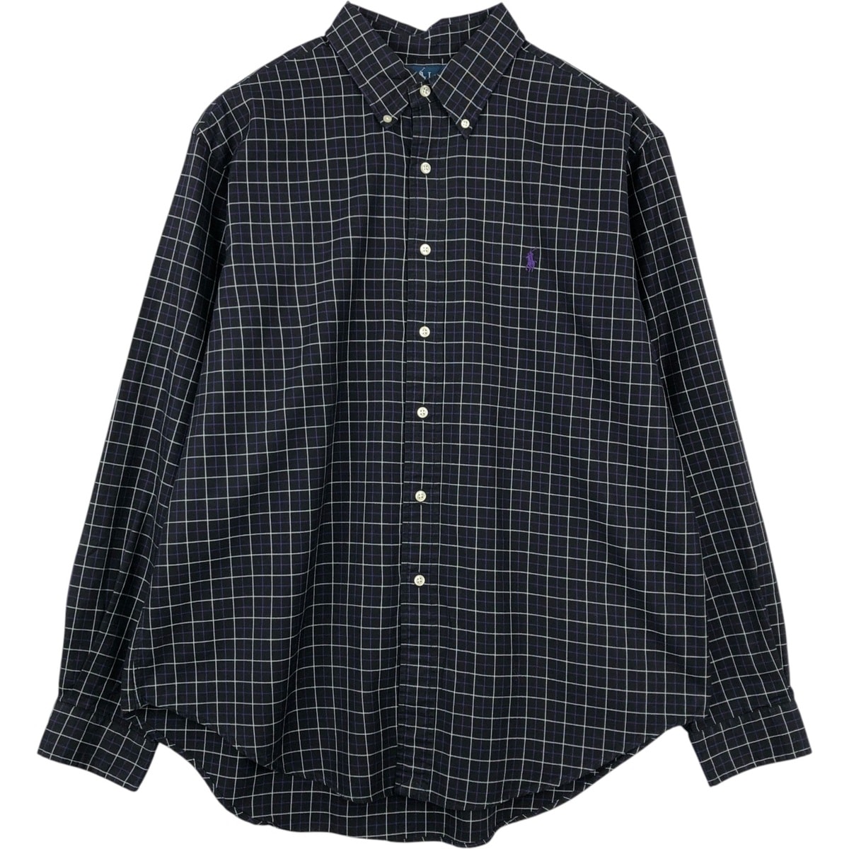古着 ラルフローレン Ralph Lauren CLASSIC FIT クラシックフィット 長袖 ボタンダウンチェックシャツ メンズXL相当/eaa649994