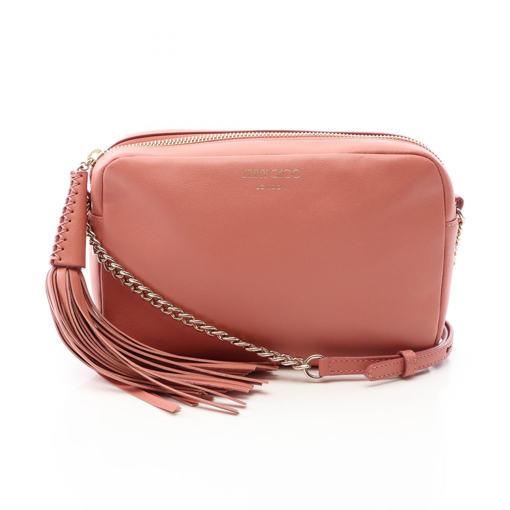 ジミーチュウ JIMMY CHOO ショルダーバッグ バッグ レザー レディース ピンク系 【中古】