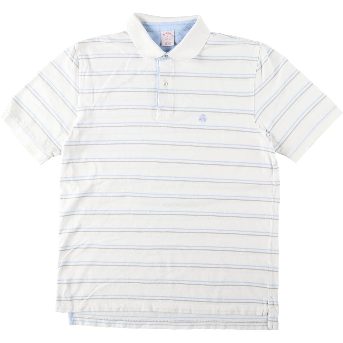 古着 ブルックスブラザーズ Brooks Brothers 346 マルチボーダー 半袖 ボーダー ポロシャツ メンズL相当/eaa622926