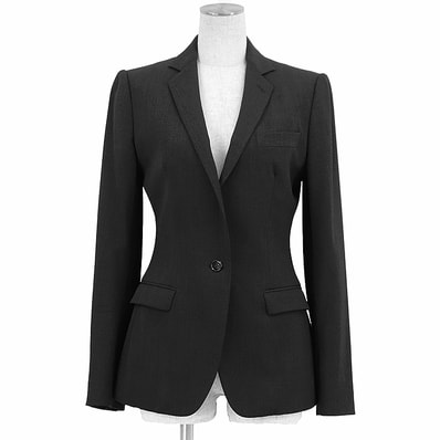 【SALE】DOLCE&GABBANA ドルチェアンドガッバーナ テーラード ジャケット サイズ 38 レディース 1B センターベント 伸縮性 アウター チャコール イタリア製
