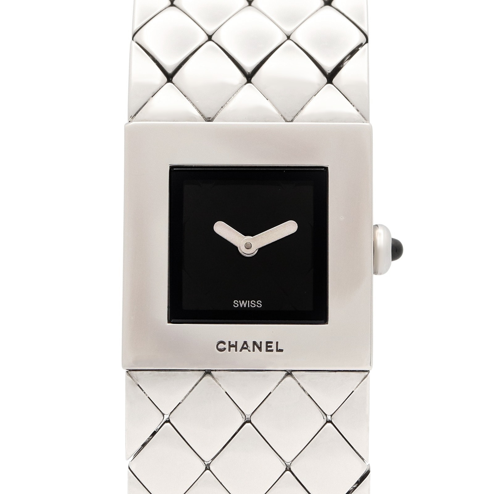 シャネル CHANEL マトラッセ 腕時計 時計 ステンレススチール レディース ブラック系 H0009 【中古】