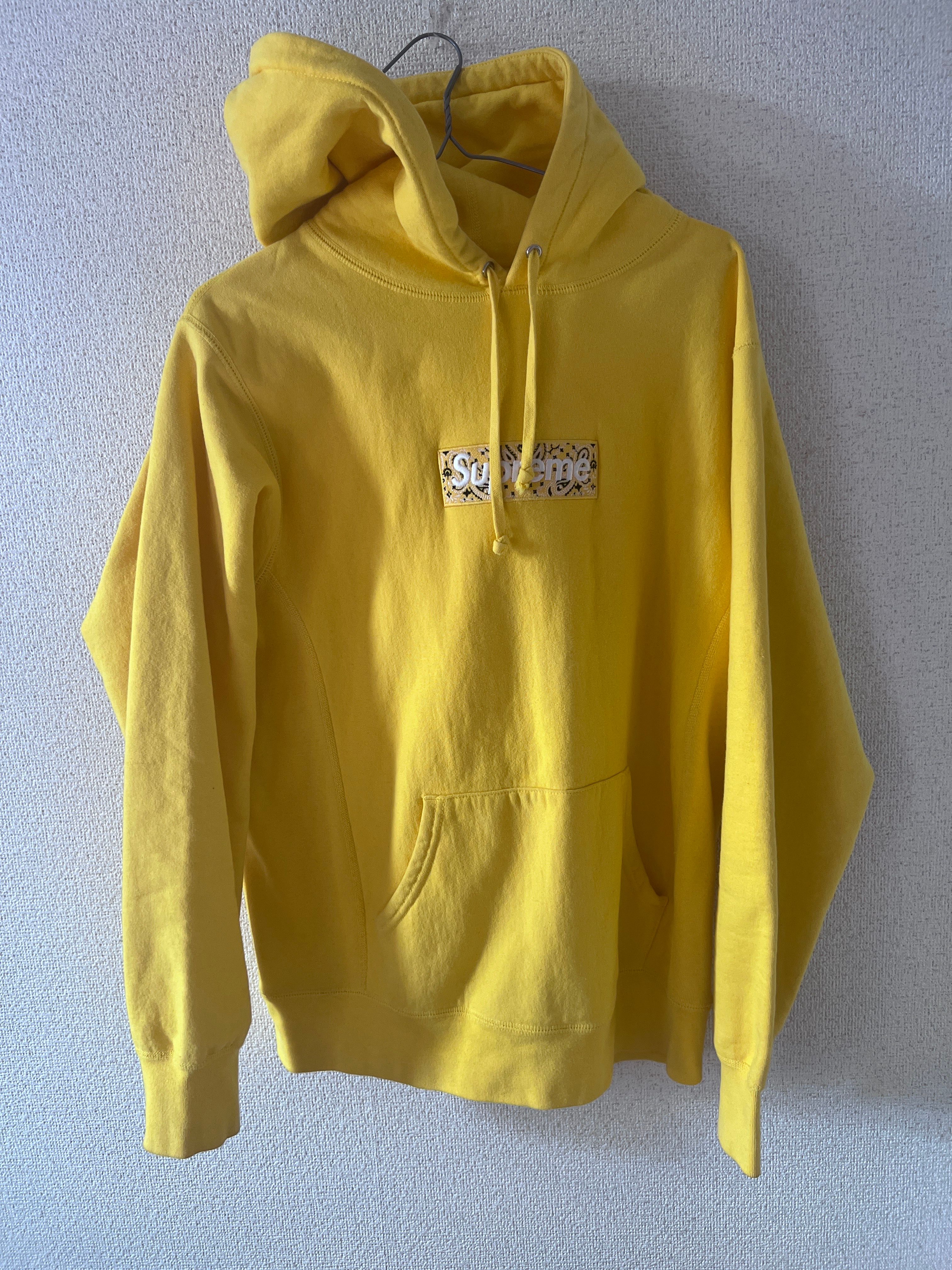 Supreme Bandana Box Logo Hooded Sweatshirt "Yellow"
