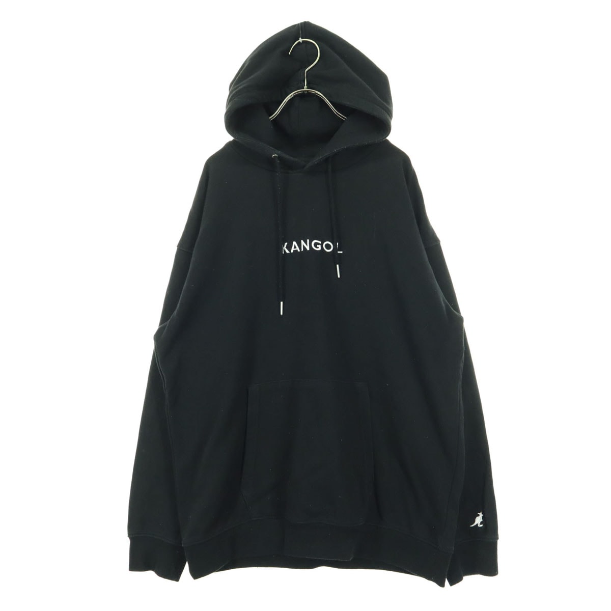 KANGOL カンゴール ロゴ刺繍 長袖 パーカー L ブラック