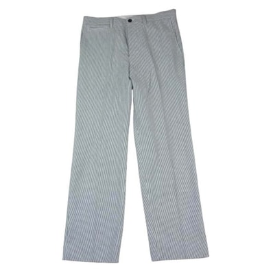 VISVIM ビズビム 22SS 0122105008018 STETSON SLACKS SEERSUCKER リネン混 シアサッカー ストライプ スラックス パンツ ホワイト系 ブラック系 1【新古品】【未使用】【中古】