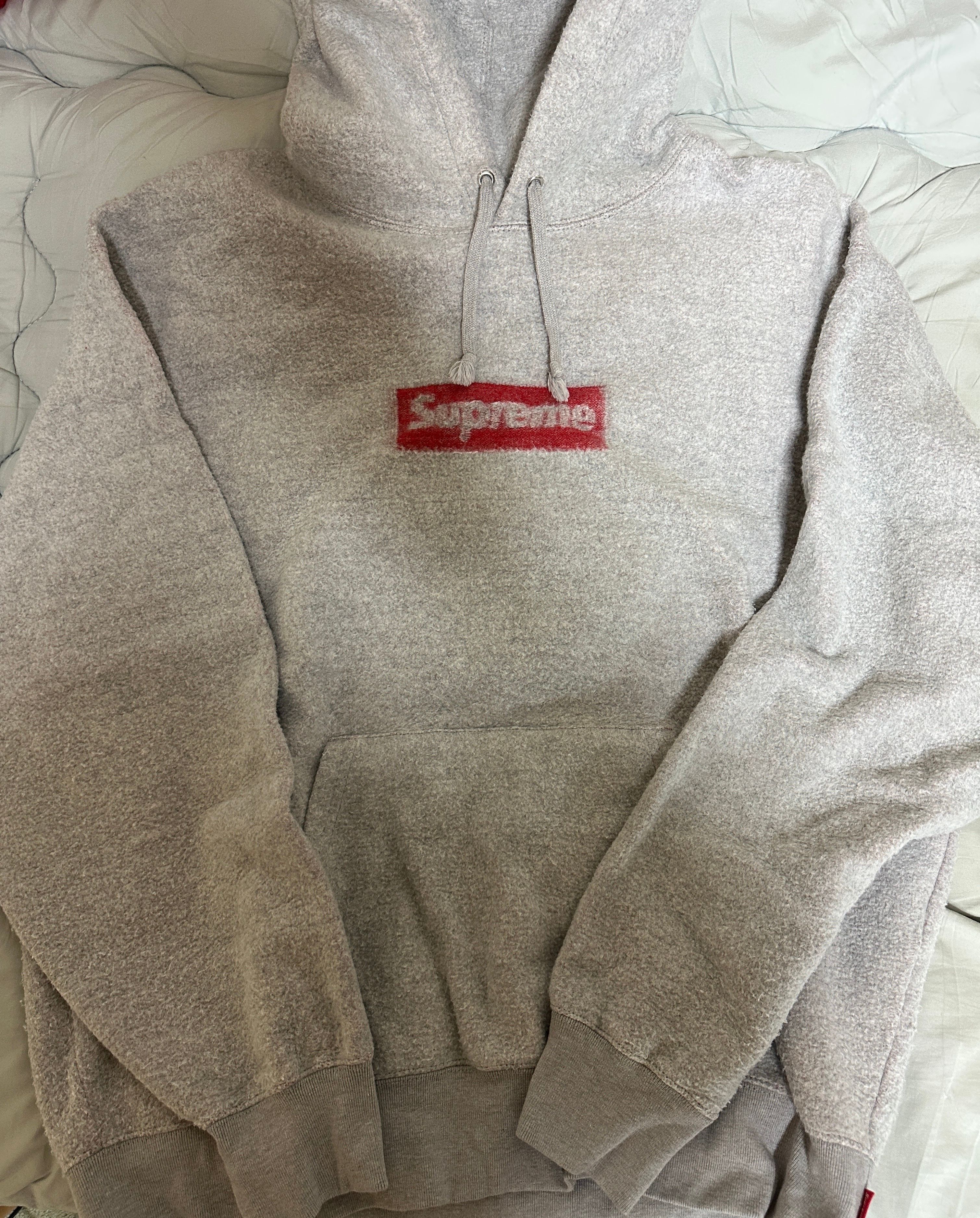 Supreme Inside Out Box Logo Hooded Sweatshirt "Heather Grey"