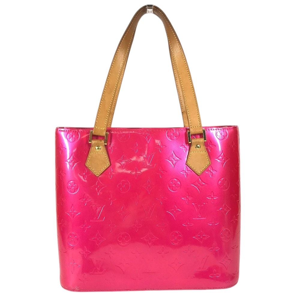 ルイヴィトン LOUIS VUITTON ヒューストン M91219 モノグラムヴェルニ カバン トートバッグ ショルダーバッグ ハンドバッグ モノグラムヴェルニキャンバス フューシャ ピンク