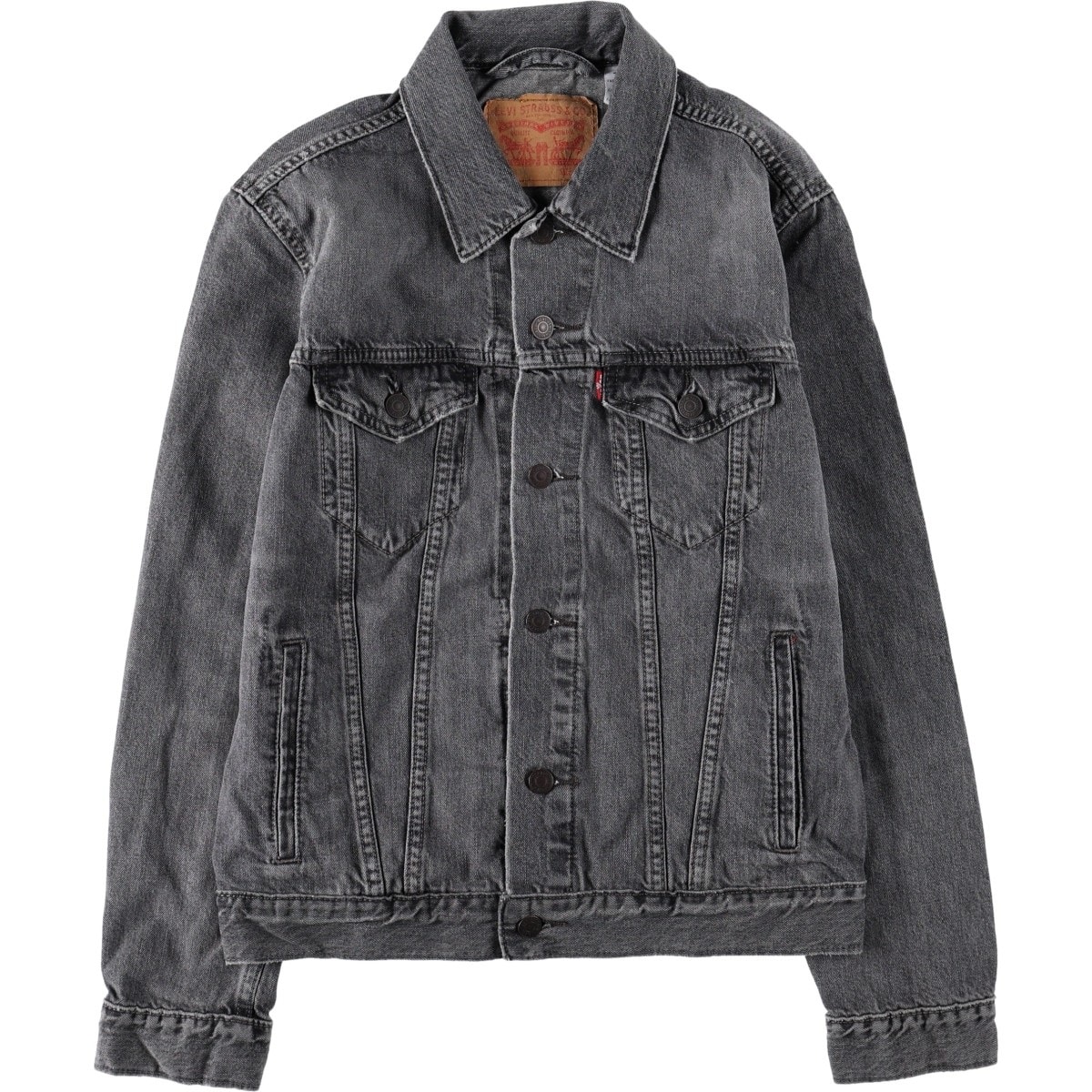 古着 リーバイス Levi's ブラックデニムジャケット Gジャン レディースS相当/eaa672346