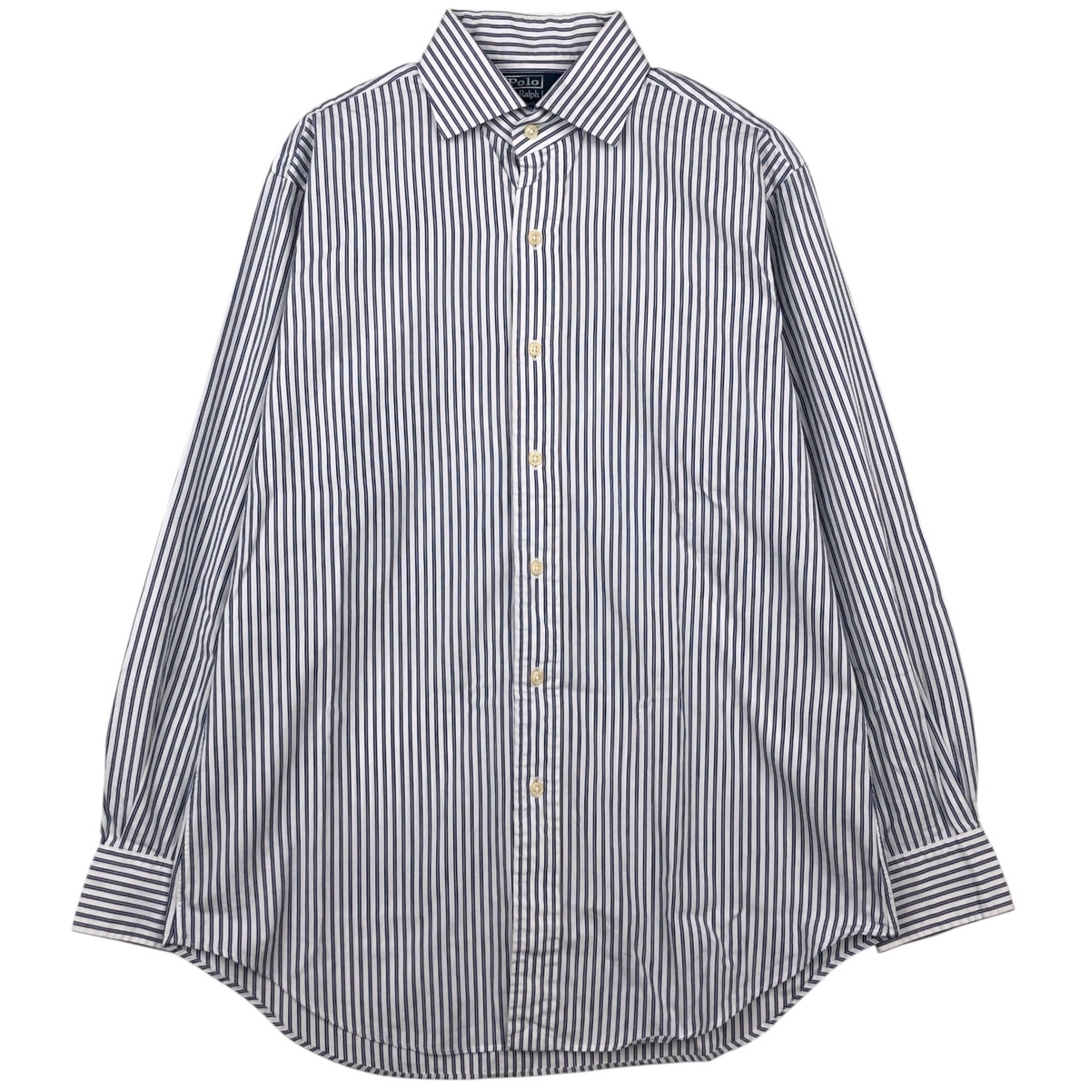 古着 ラルフローレン Ralph Lauren REGENT CLASSIC FIT ワイドカラー 長袖 コットンストライプシャツ メンズM相当/eaa605049