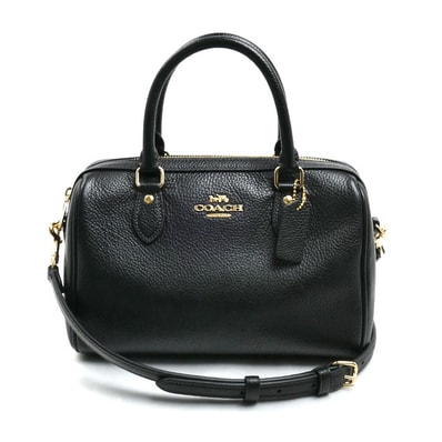 COACH コーチ ローアン サッチェル ボストンバッグ ブラック CV962 IMBLK レディース【中古】