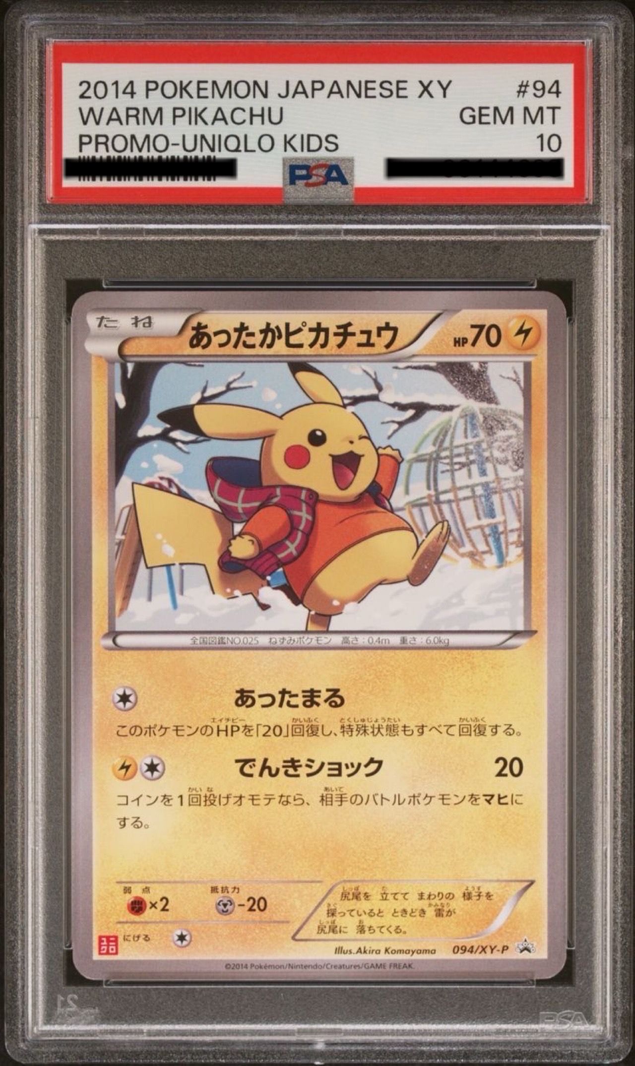 あったかピカチュウ: プロモ[XY-P 094/XY-P](プロモーションカード「XY-P」)