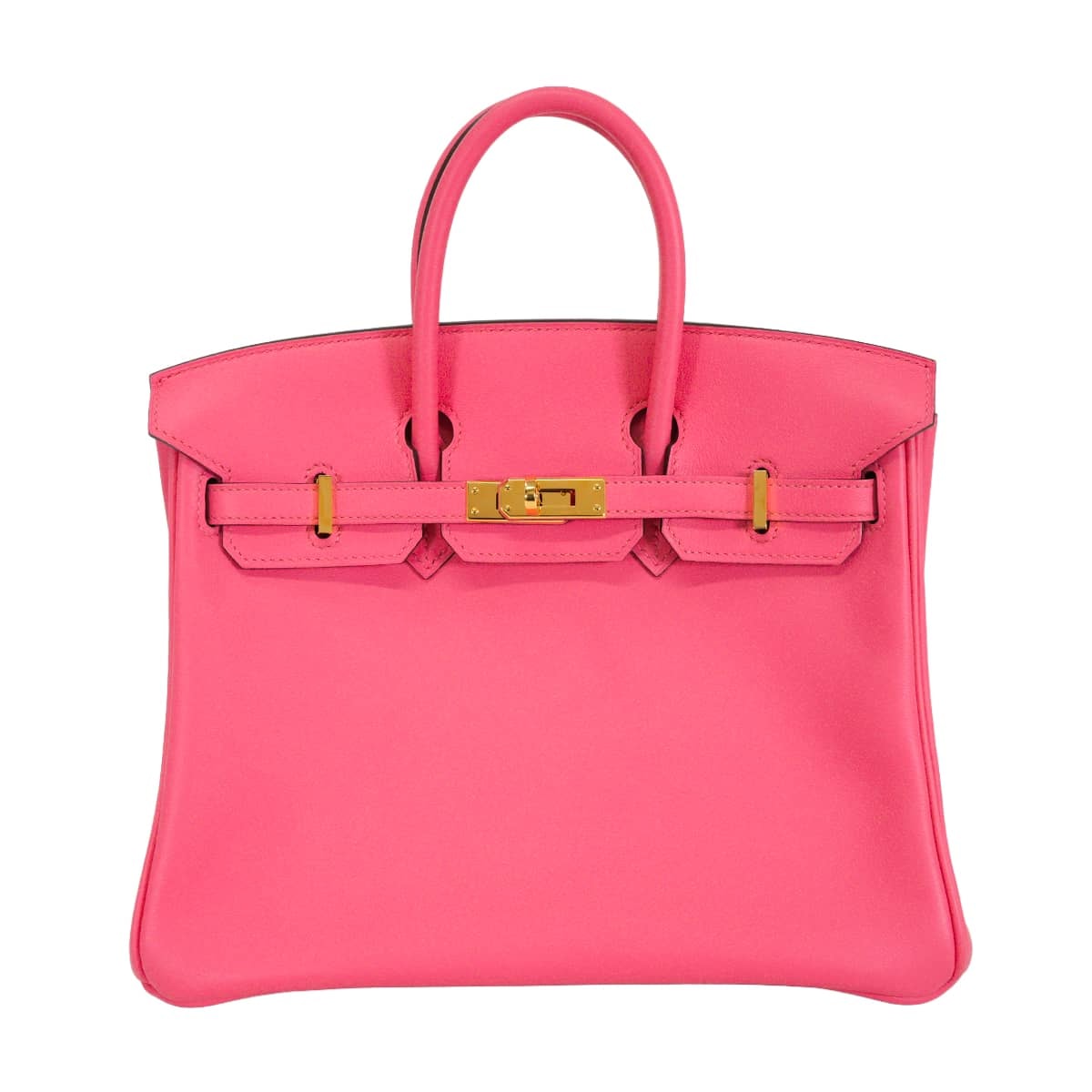 HERMES エルメス ハンドバッグ バーキン25 ローズアザレ スイフト ゴールド金具 A刻印 新品同様【中古】