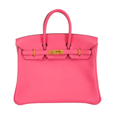 HERMES エルメス ハンドバッグ バーキン25 ローズアザレ スイフト ゴールド金具 A刻印 新品同様【中古】
