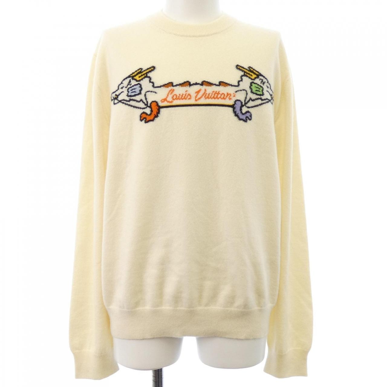 ルイヴィトン LOUIS VUITTON インタルシアジャカードグラフィックカシミヤクルーネック NIGO HMN02WDLB ニット