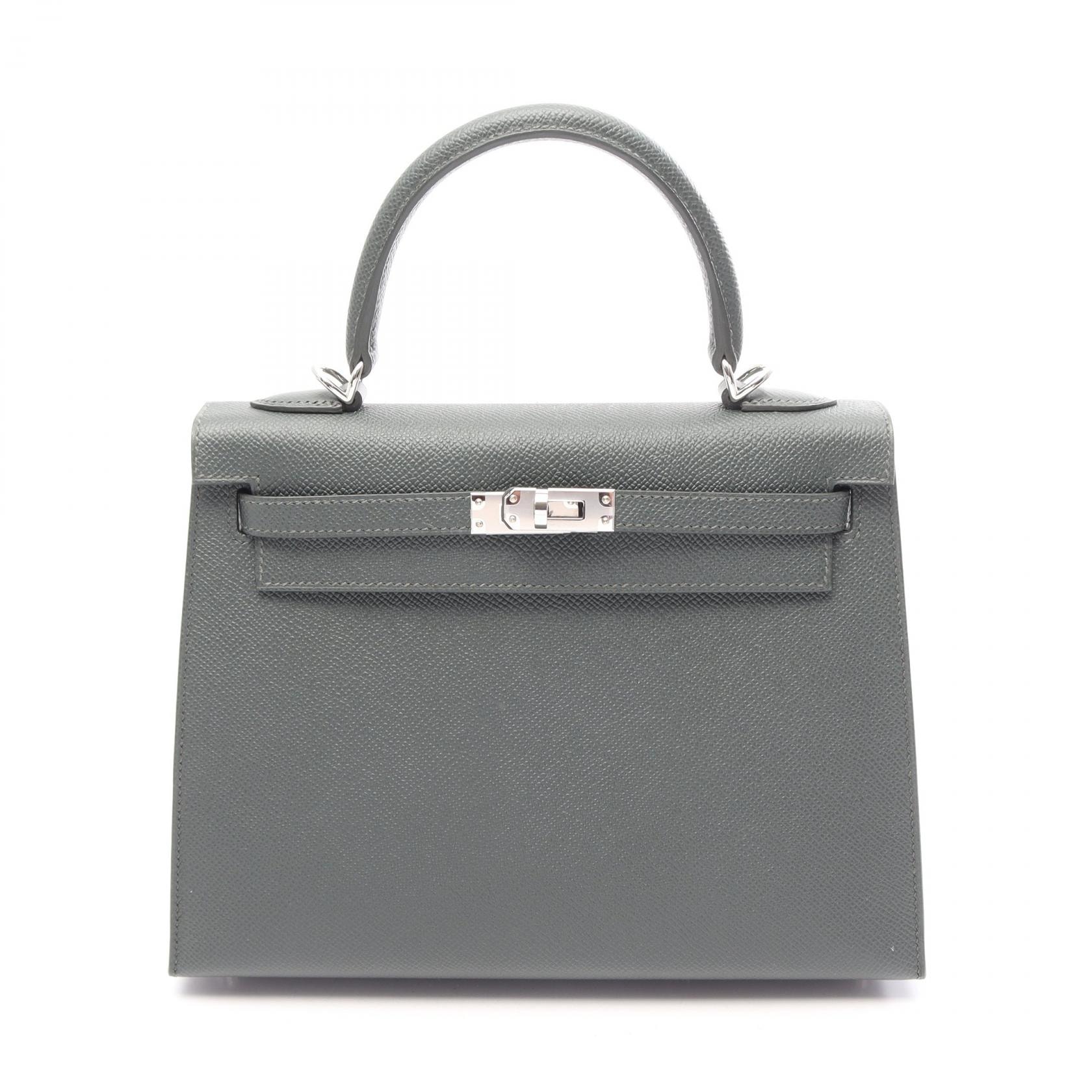 エルメス HERMES ケリー25 ヴェールマングローブ 外縫い 2WAY ハンドバッグ バッグ ヴォーエプソン ヴォーエプソン K刻印(2025年製造) レディース グリーン系 【中古】
