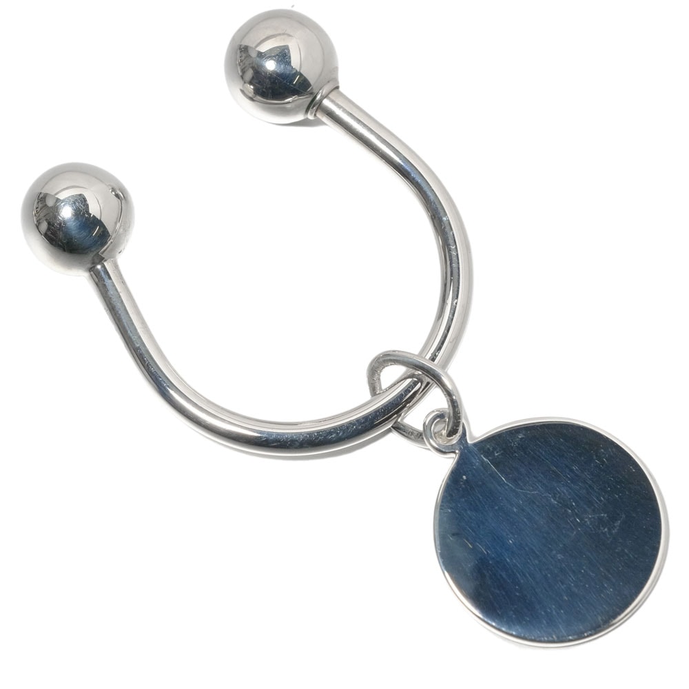 ティファニー ラウンド タグ ユニセックスキーホルダー