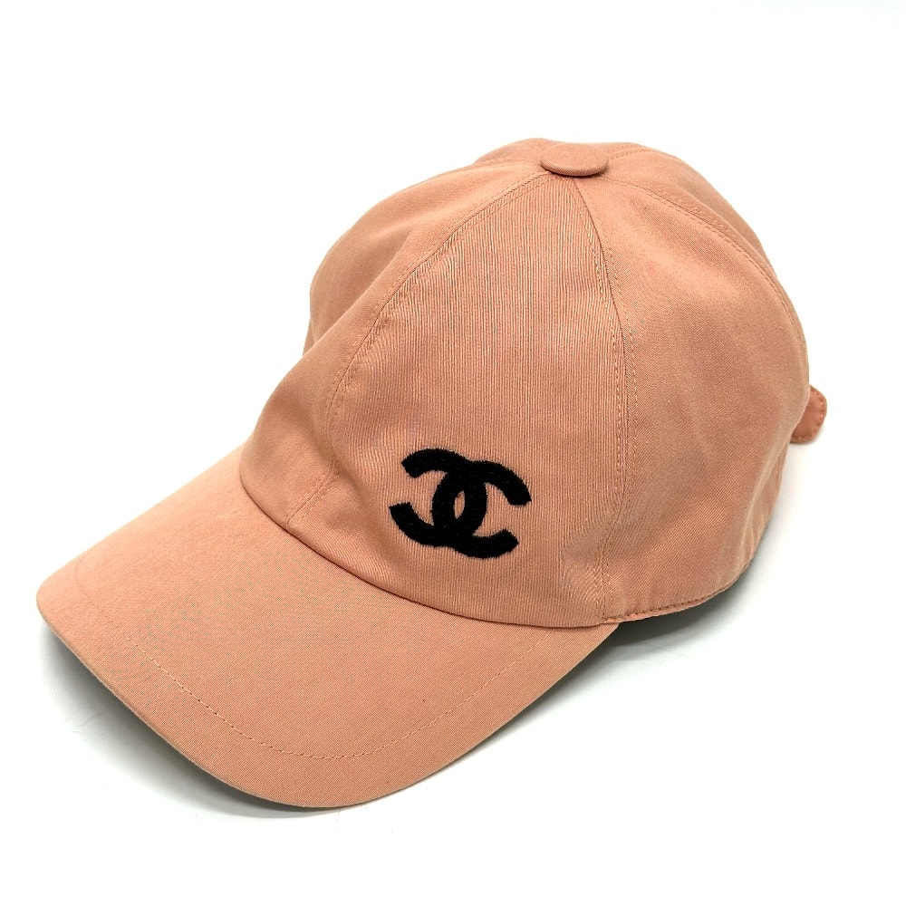シャネル CHANEL ココマーク スパンコール AA9698 ベースボール アパレル キャップ コットン ピンク