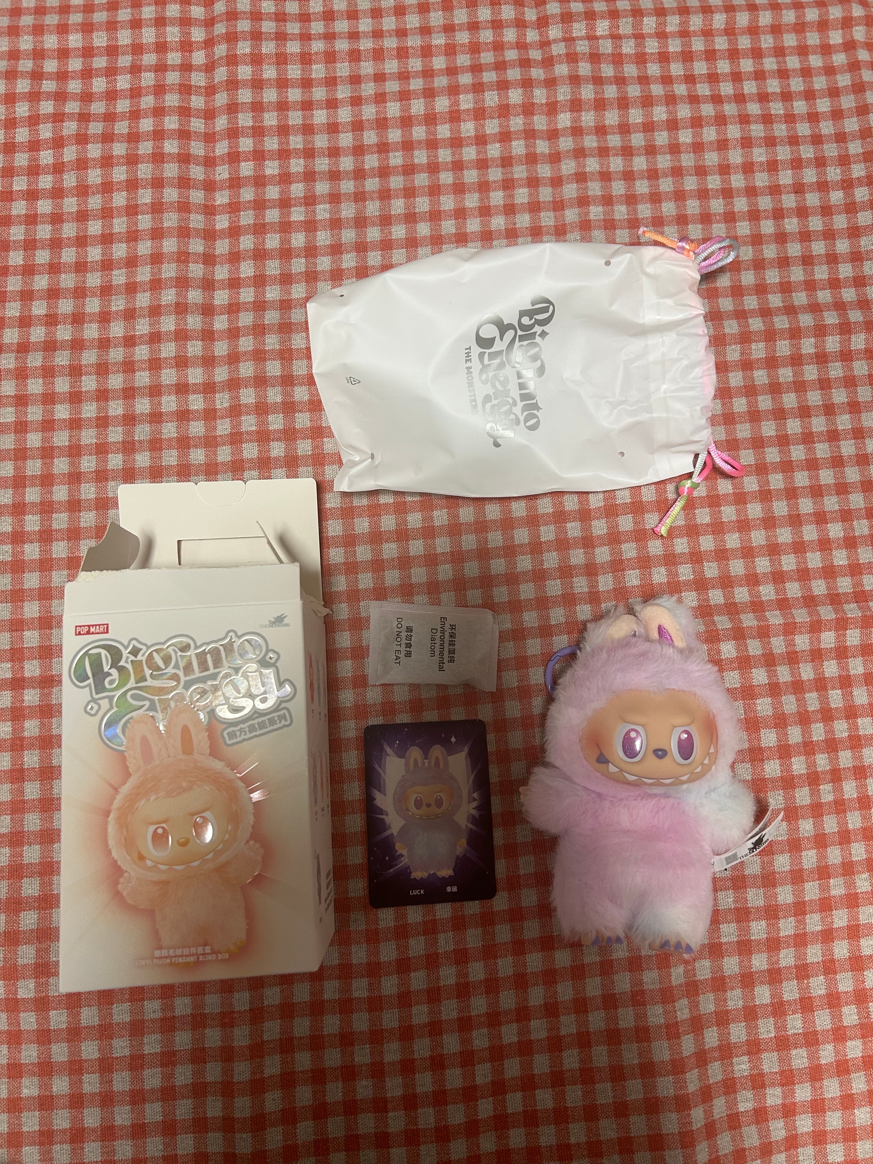 POP MART THE MONSTERS (LABUBU) Big into Energy Series Plush Pendant LUCK