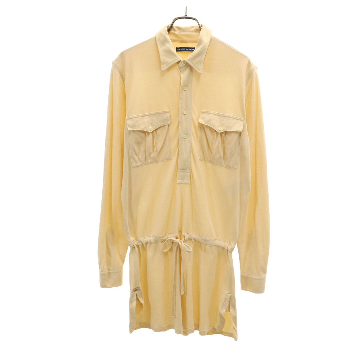 RALPH RALPH LAUREN ラルフラルフローレン 長袖 ポロシャツ ワンピース M ベージュ