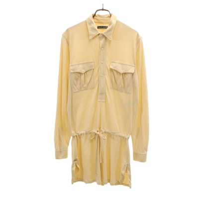 RALPH RALPH LAUREN ラルフラルフローレン 長袖 ポロシャツ ワンピース M ベージュ