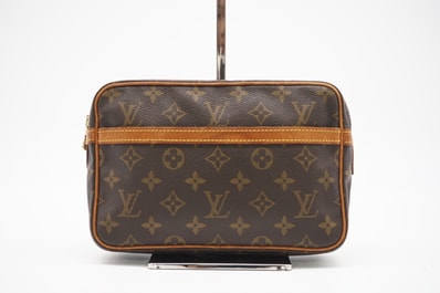 LOUIS VUITTON ルイ・ヴィトン モノグラム コンピエーニュ23 M51847 セカンドバッグ ブラウン コーティングキャンバス メンズ