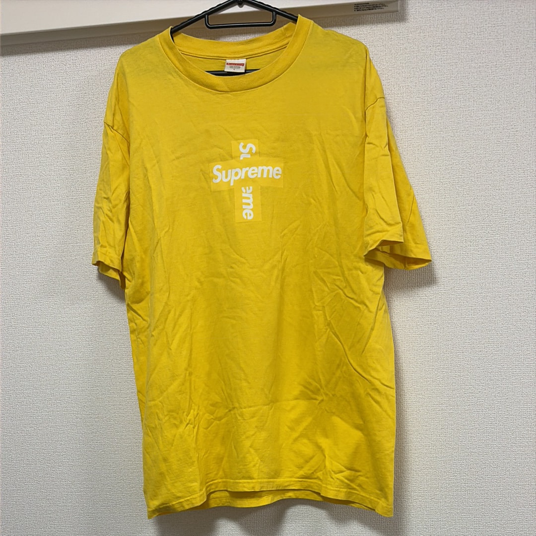 Supreme Cross Box Logo Tee "Yellow"