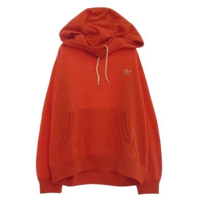 GUCCI グッチ パーカー 22AW 700446 XKCH8 ×adidas アディダス 700446 ロゴ刺繍 トレフォイル ウール プルオーバー ニットパーカー レッド系【中古】