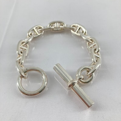 HERMES(エルメス) シェーヌダンクルMM 13コマ Ag925 25/49.8g ブレスレット シルバー