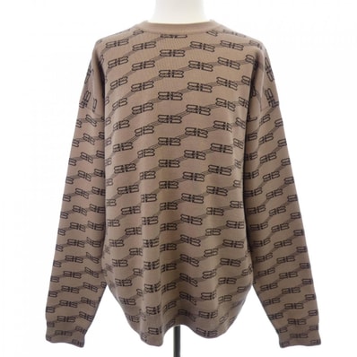 BALENCIAGA MENS BB Monogram Sweater "Beige/Brown"