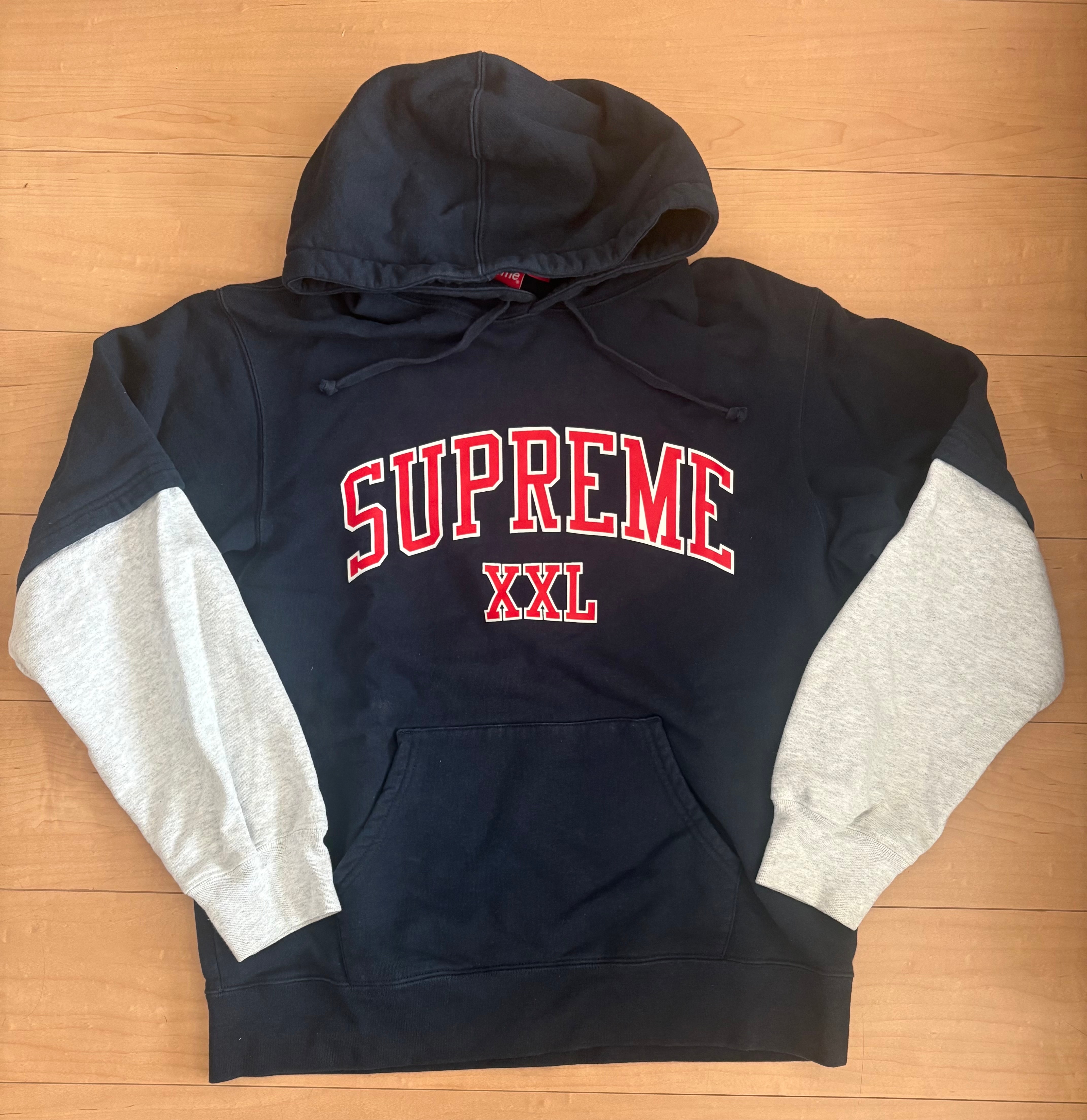 Supreme XXL Hooded Sweatshirt "Navy"