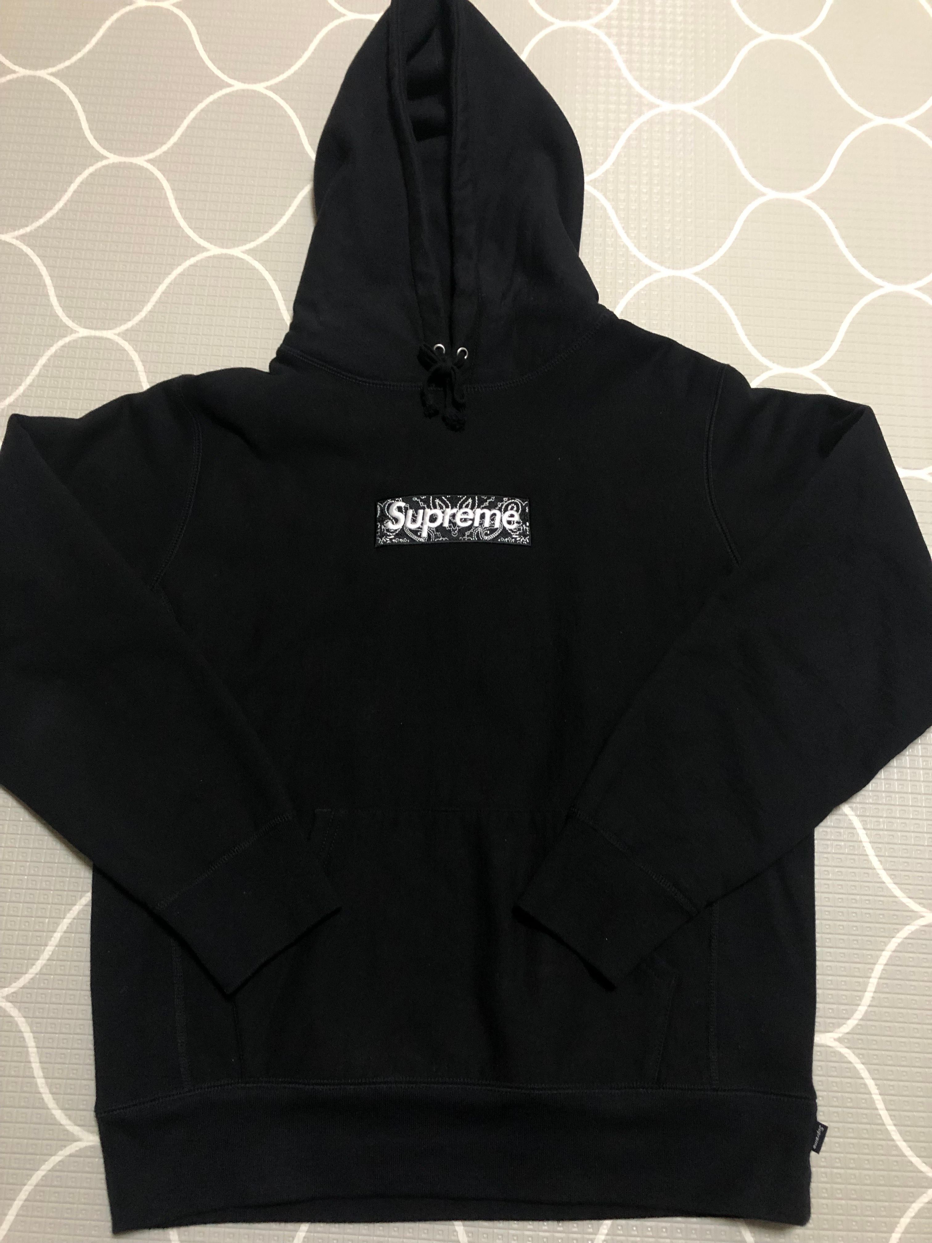 Supreme Bandana Box Logo Hooded Sweatshirt "Black"