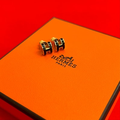 HERMES エルメス ミニ ポップアッシュ GP ピアス ブラック
43481