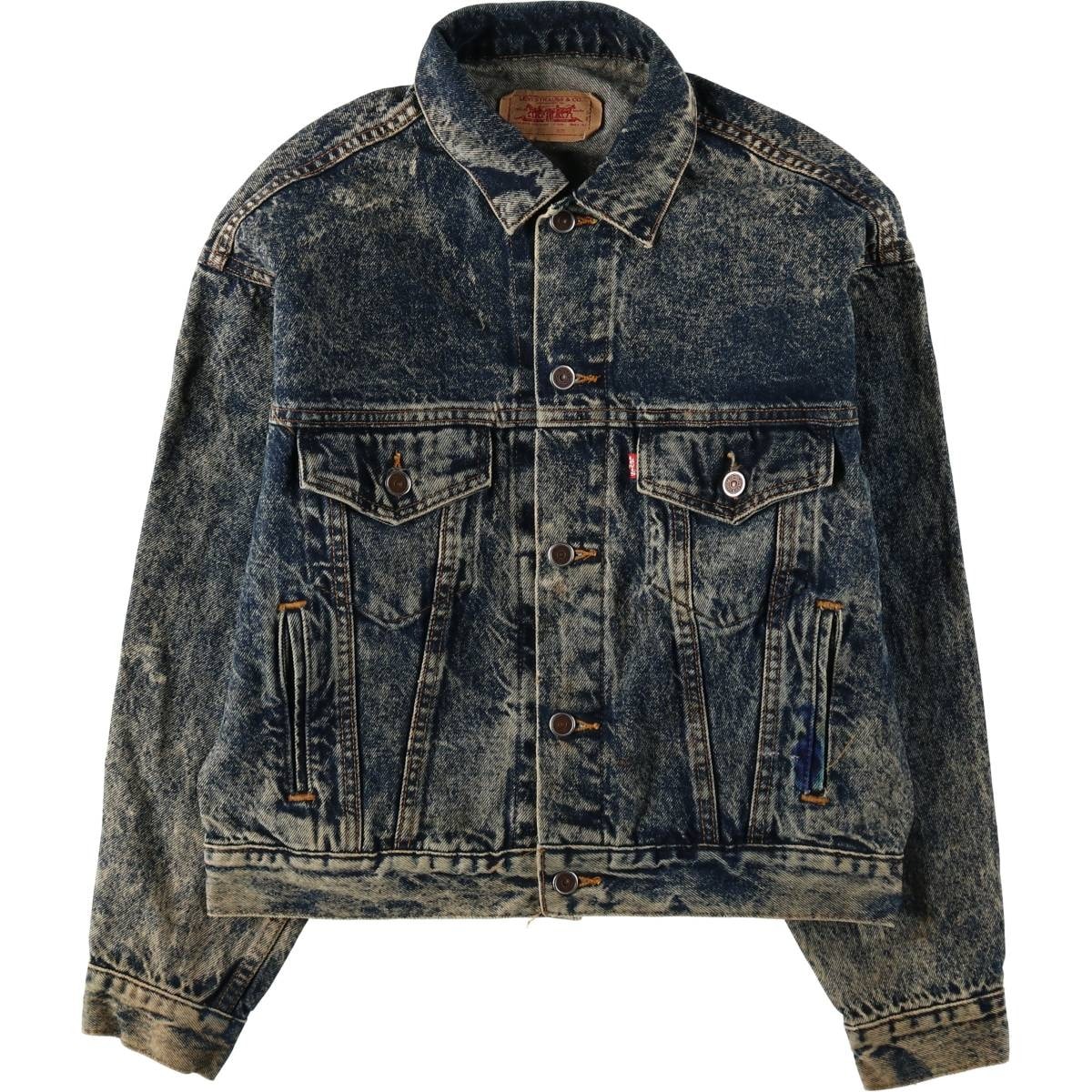 古着 90年代 リーバイス Levi's 70508-0227 ケミカルウォッシュ デニムジャケット Gジャン USA製 レディースS相当 ヴィンテージ/eaa619337