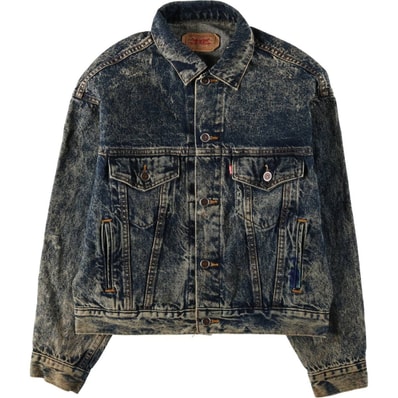 古着 90年代 リーバイス Levi's 70508-0227 ケミカルウォッシュ デニムジャケット Gジャン USA製 レディースS相当 ヴィンテージ/eaa619337