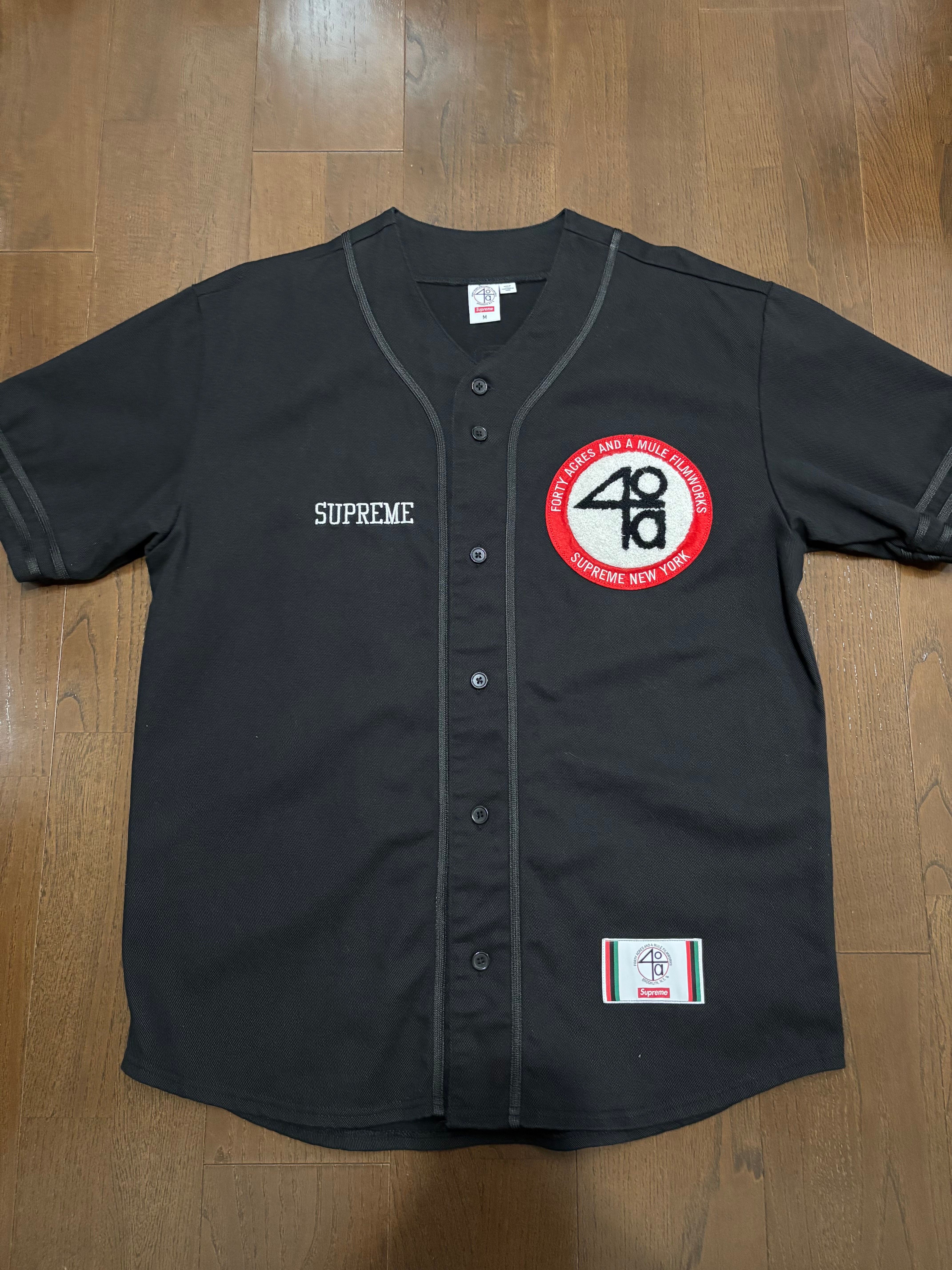 Supreme x 40 Acres Twill Baseball Jersey 