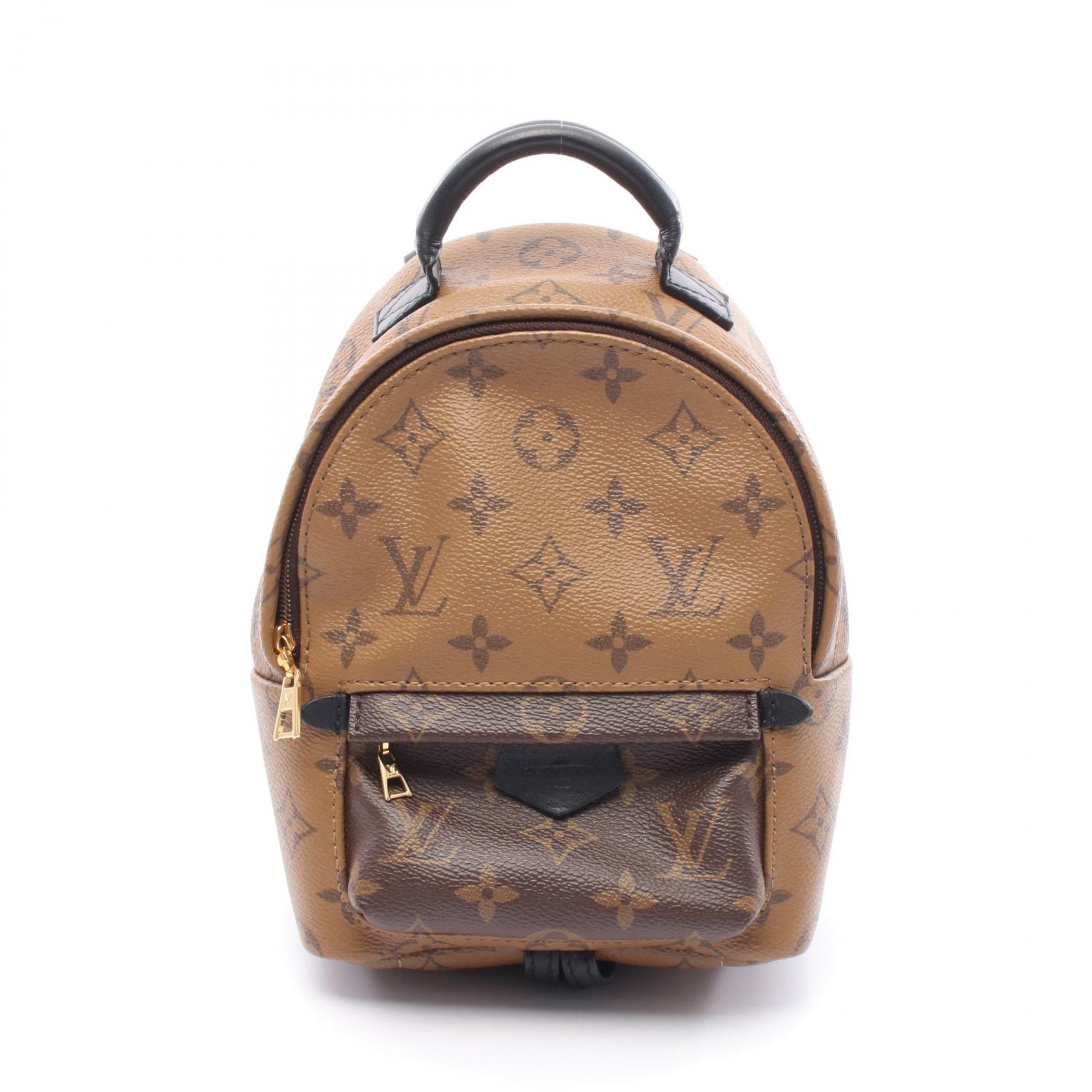 ルイ・ヴィトン LOUIS VUITTON パームスプリングス バックパック ミニ リュックサック バックパック バッグ PVCコーティングキャンバス レザー モノグラム・リバース レディース ブラウン系 / ブラック系 M42411 【中古】