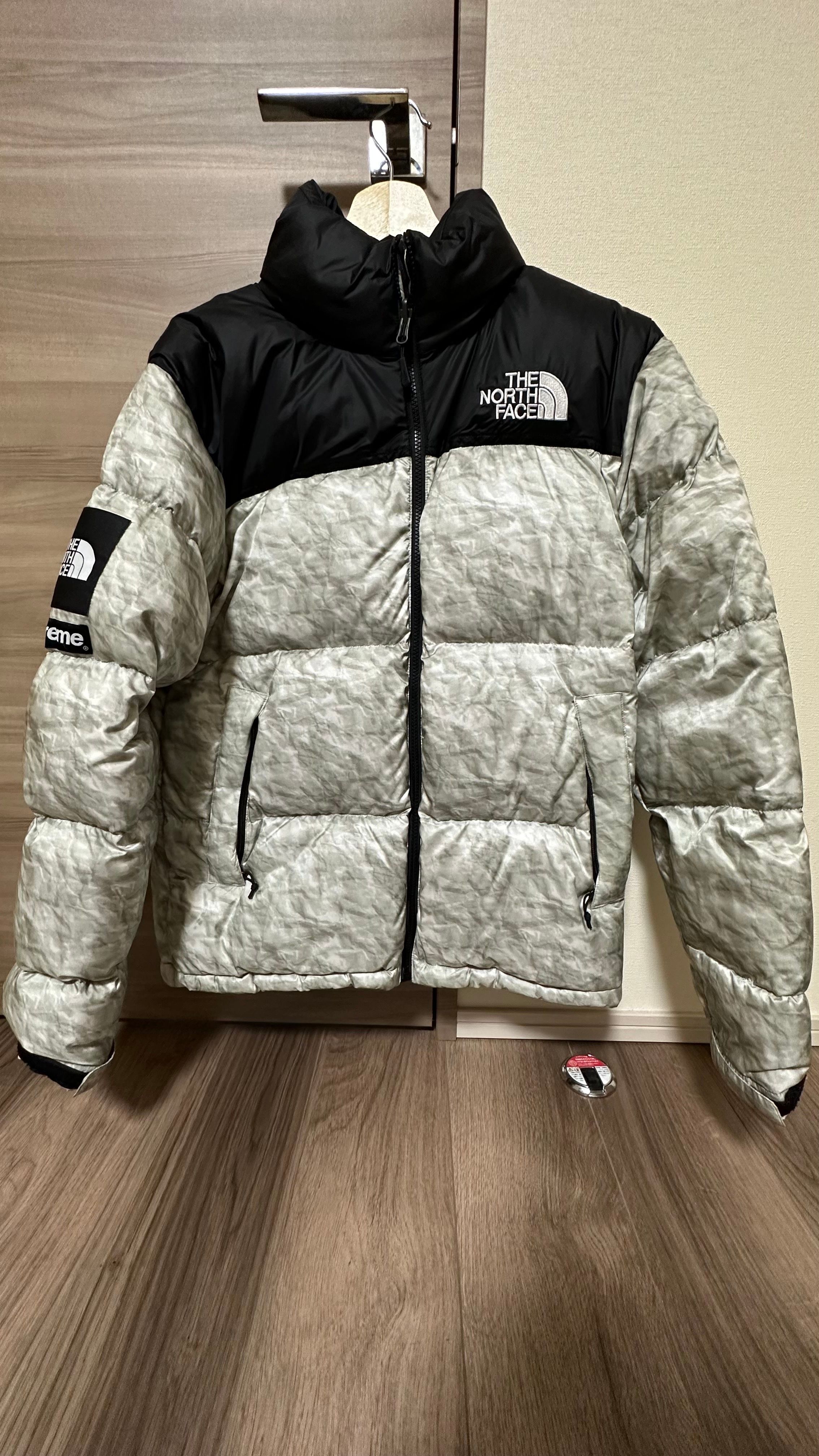 Supreme x The North Face Nuptse Jacket "White Paper Print"