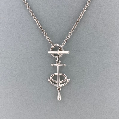 HERMES エルメス シェーヌダンクル グランラルジュ ネックレス シルバー レディース【中古】