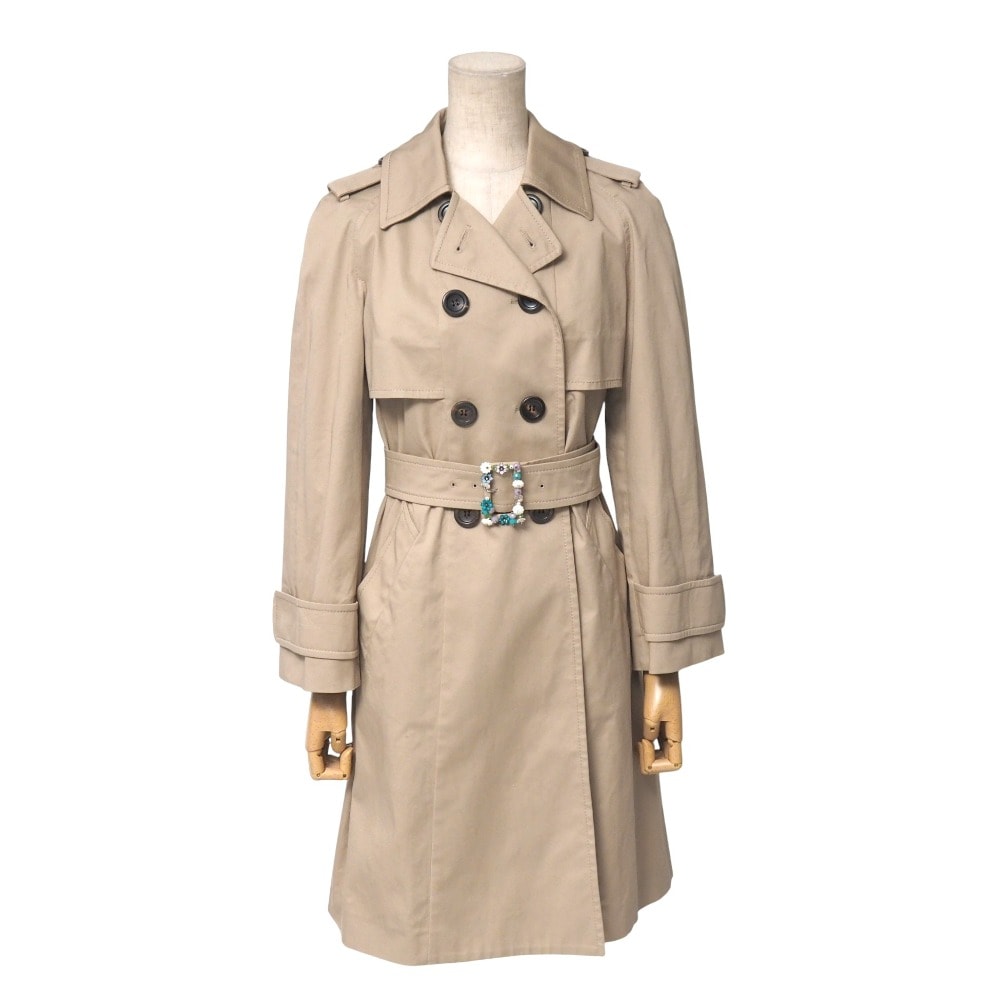 未使用に近い】□美品□MIUMIU ミュウミュウ トレンチコート サイズ38