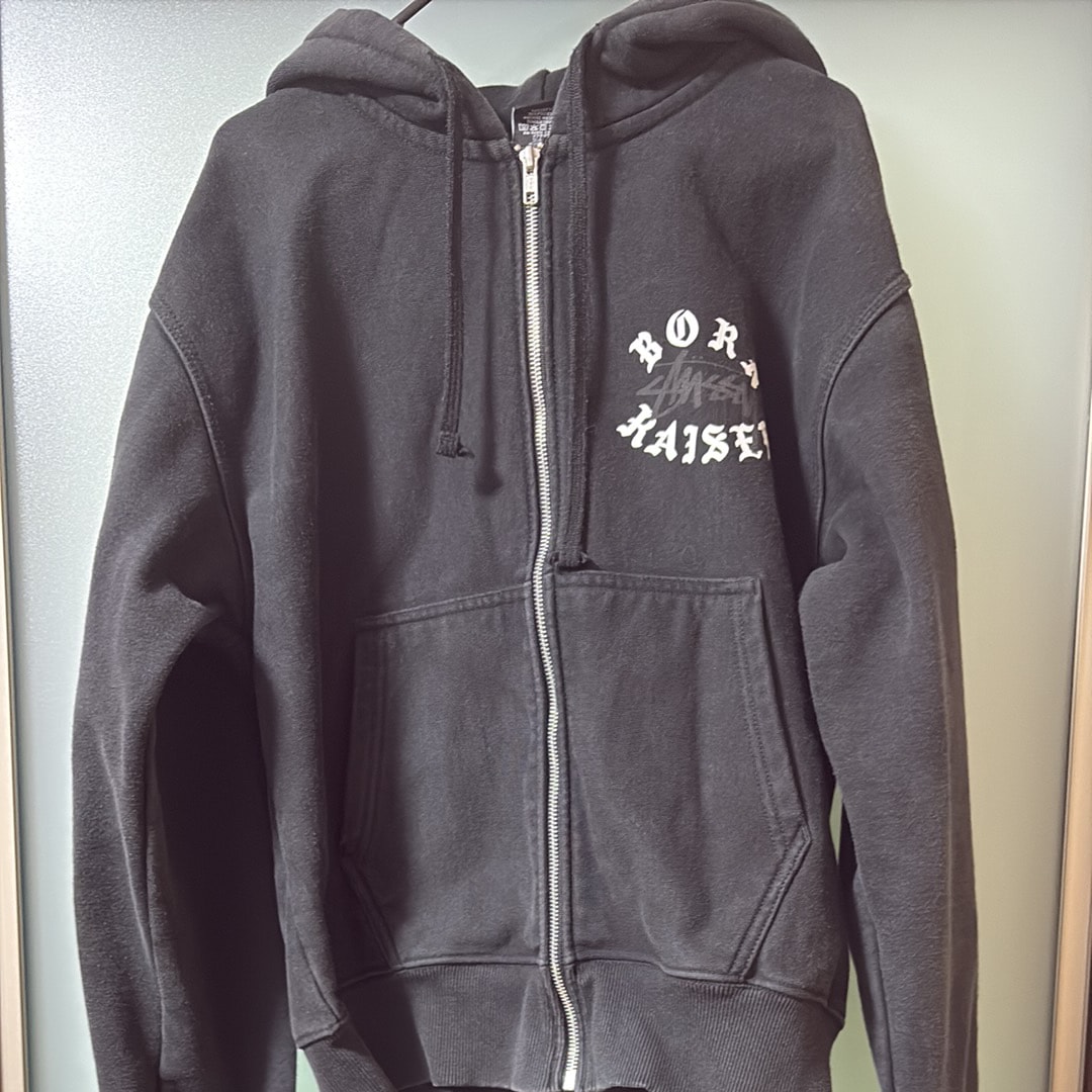 Stussy Born x Raised Logo Zip Hoodie "Black"