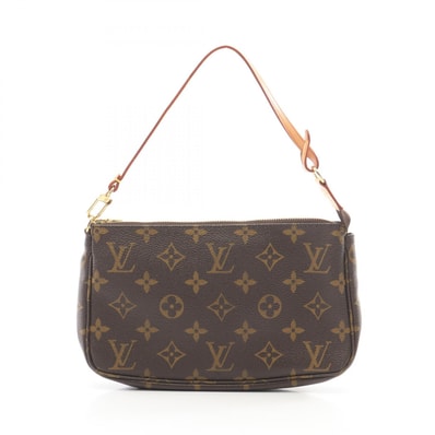 ルイ・ヴィトン LOUIS VUITTON ポシェットアクセソワール モノグラム ハンドバッグ バッグ PVCコーティングキャンバス レザー レディース ブラウン系 M51980 【中古】