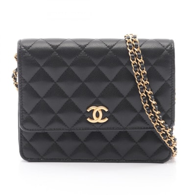 シャネル CHANEL マトラッセ ショルダーバッグ バッグ キャビアスキン(グレインドカーフ) レディース ブラック系 【中古】