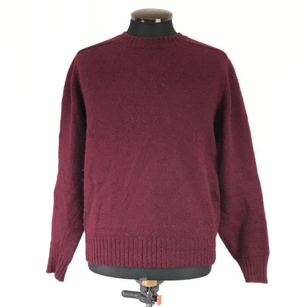 ゴールドウィン製★ノースフェイス/THE NORTH FACE★ROCK SOLID/100%ウールセーター【メンズS/dark red】Tops/sweater◆cBH581