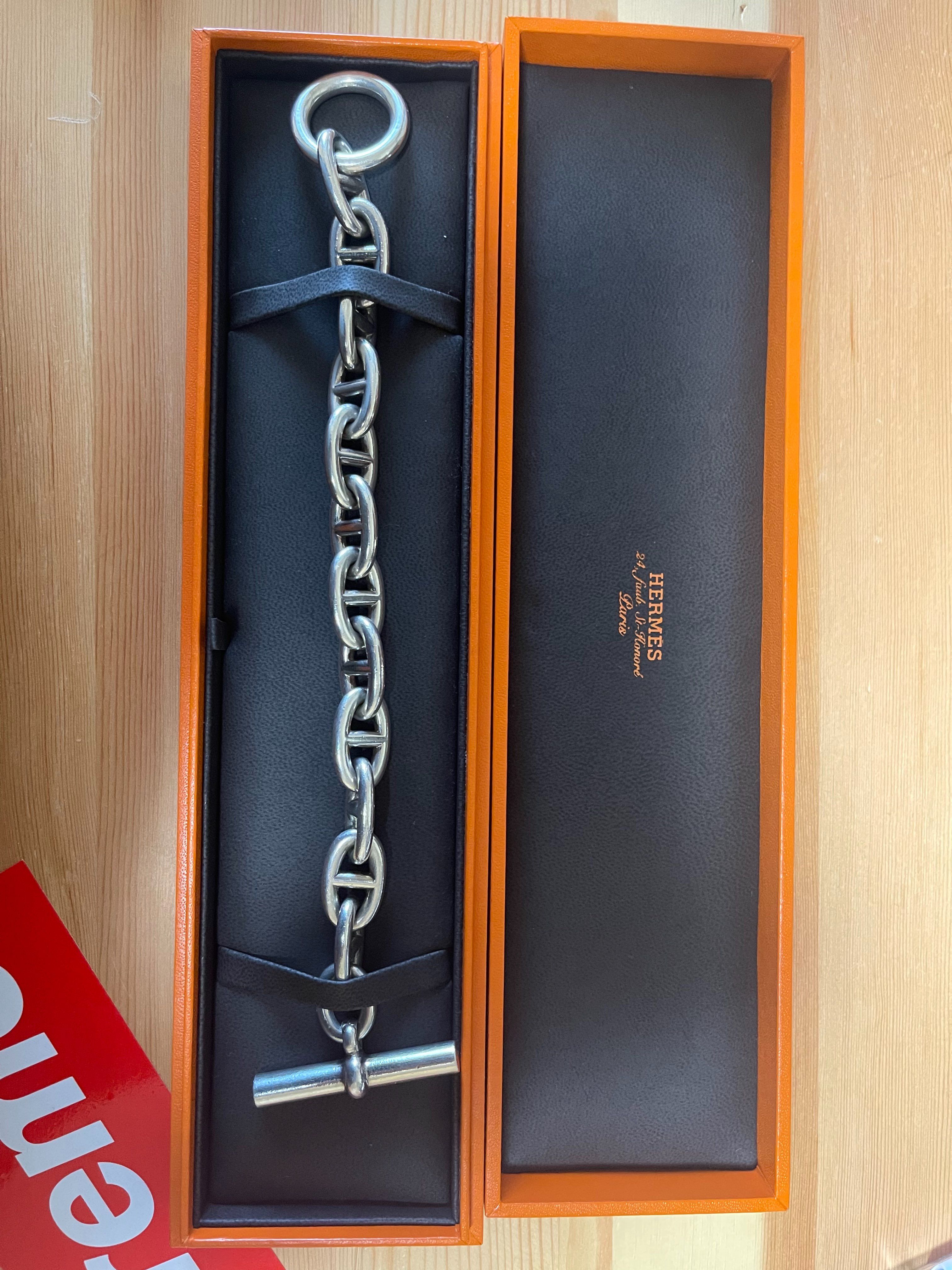 Hermes Chaine D'ancre TGM Bracelet "Silver"