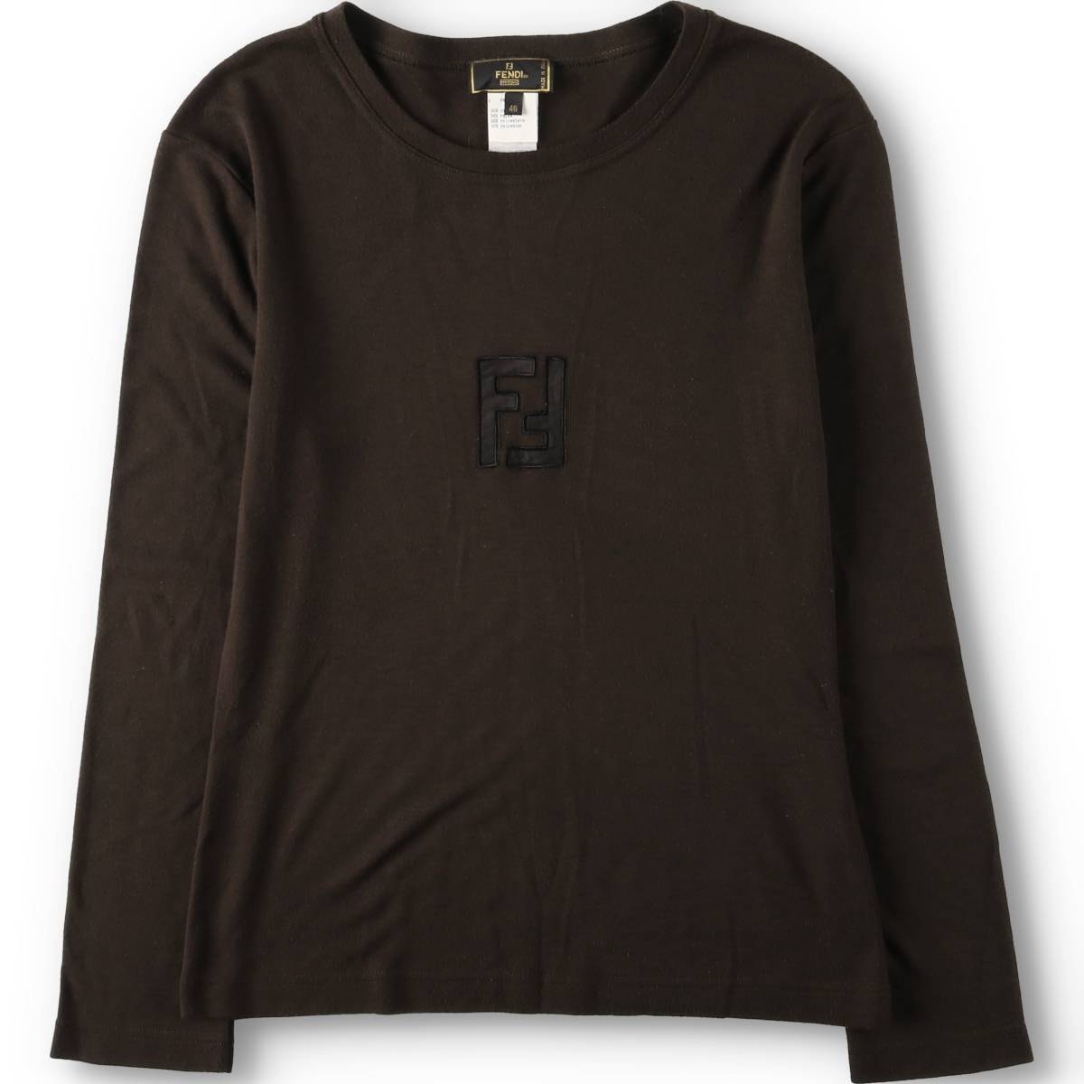 古着 90年代 フェンディ FENDI ロングTシャツ ロンT イタリア製 メンズM相当 ヴィンテージ/yaa000397